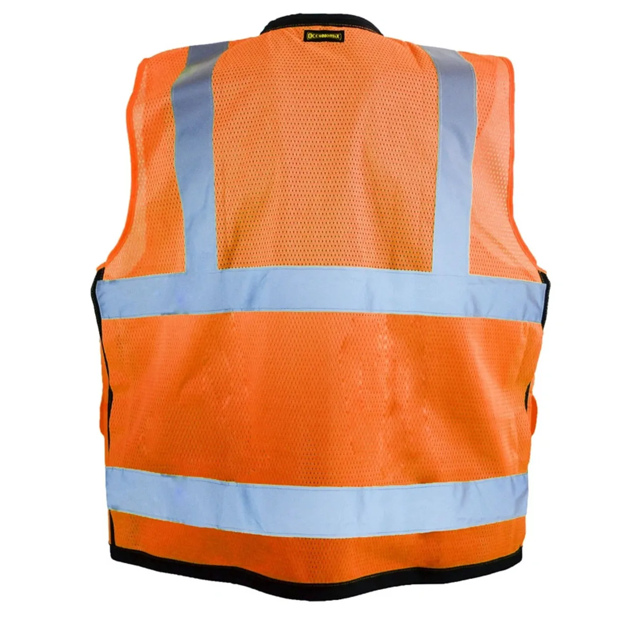 Occunomix Class 2 Hi Vis 9 Pocket Solid Polyester Surveyors Vest Yellow - Orange LUX-SSFS