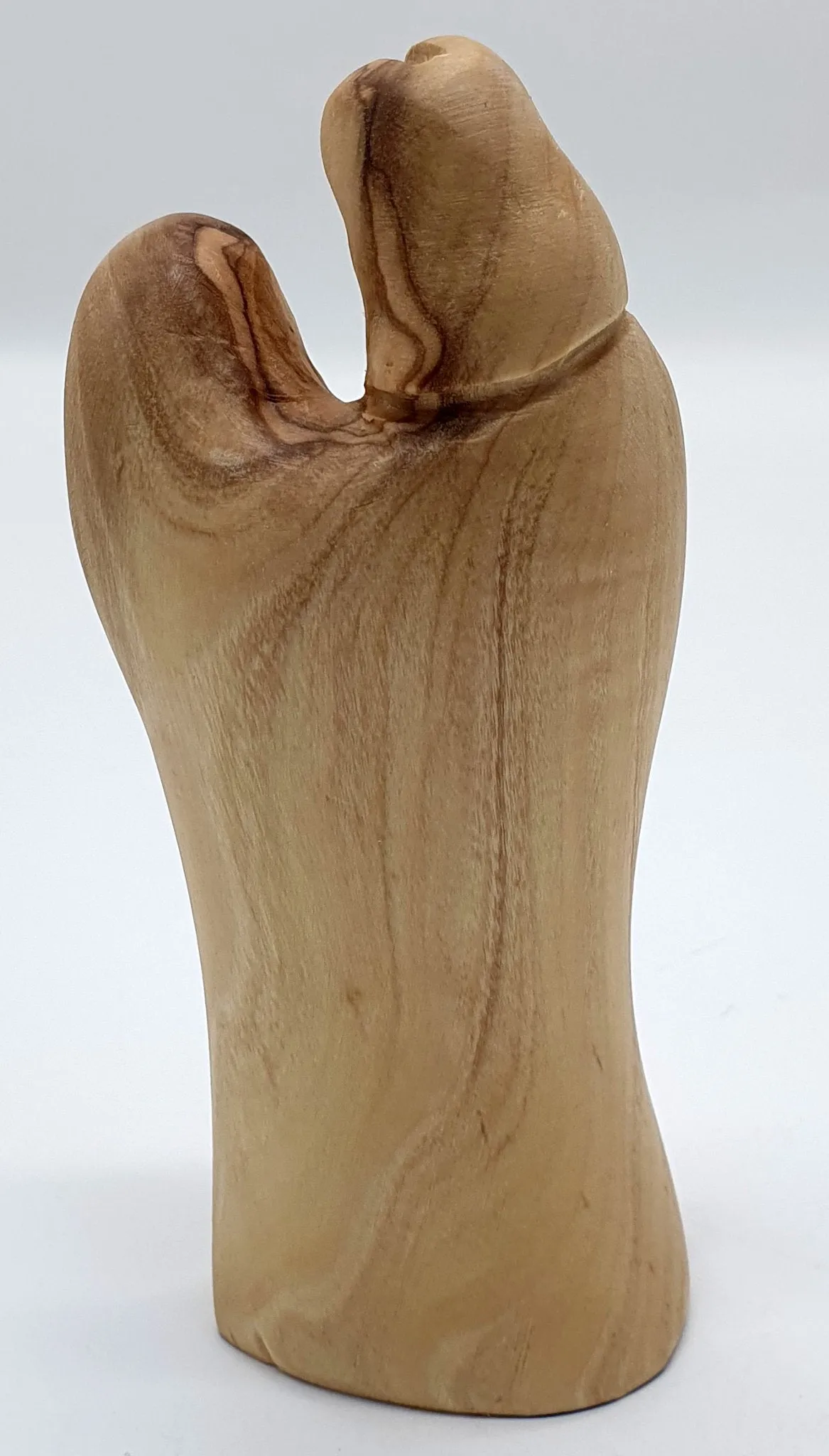 Olive Wood Christian Statue - Hand-Carved Holy Family from Jerusalem, Sagrada Familia Virgin Maria Miniature