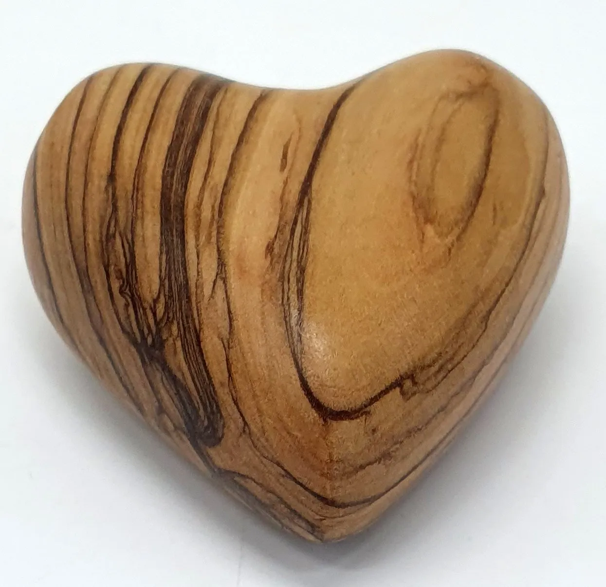 Olive Wood Heart from Bethlehem - 1.9 Inches, Zuluf Crafted Gift for Weddings, Valentines, and Expressing Love