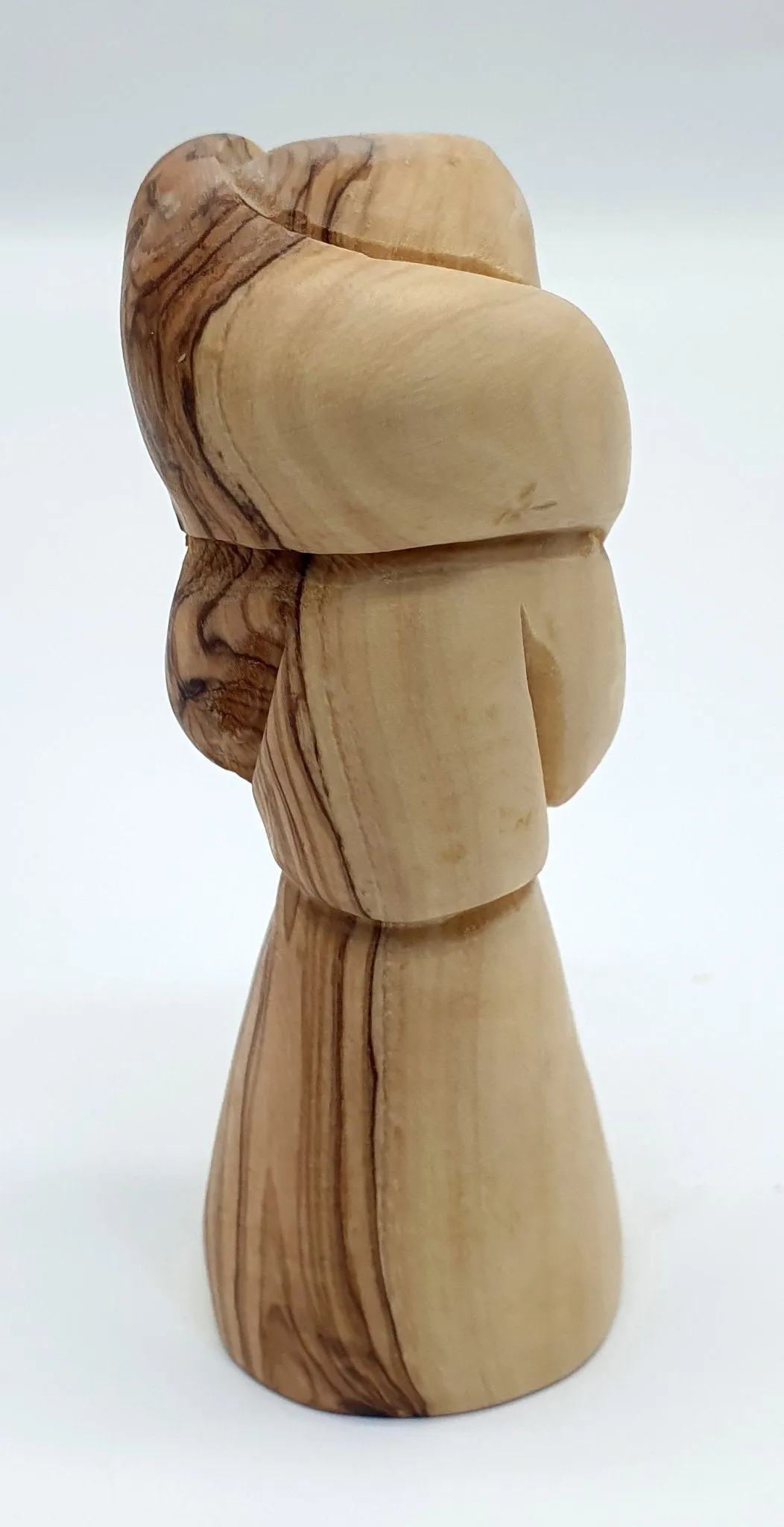 Olive Wood Shepherd Carrying the Lamb Statue - 3.8 Inches - Handcrafted Religious Sculpture for Spiritual Home Decor