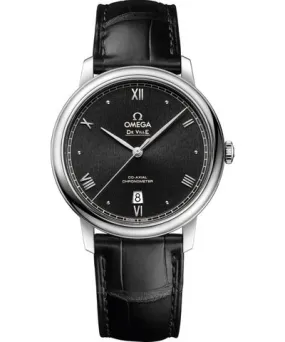 Omega De Ville Prestige Co-Axial 39.5mm Automatic Black Dial Leather Strap Men's Watch 424.13.40.20.01.002 424.13.40.20.01.002