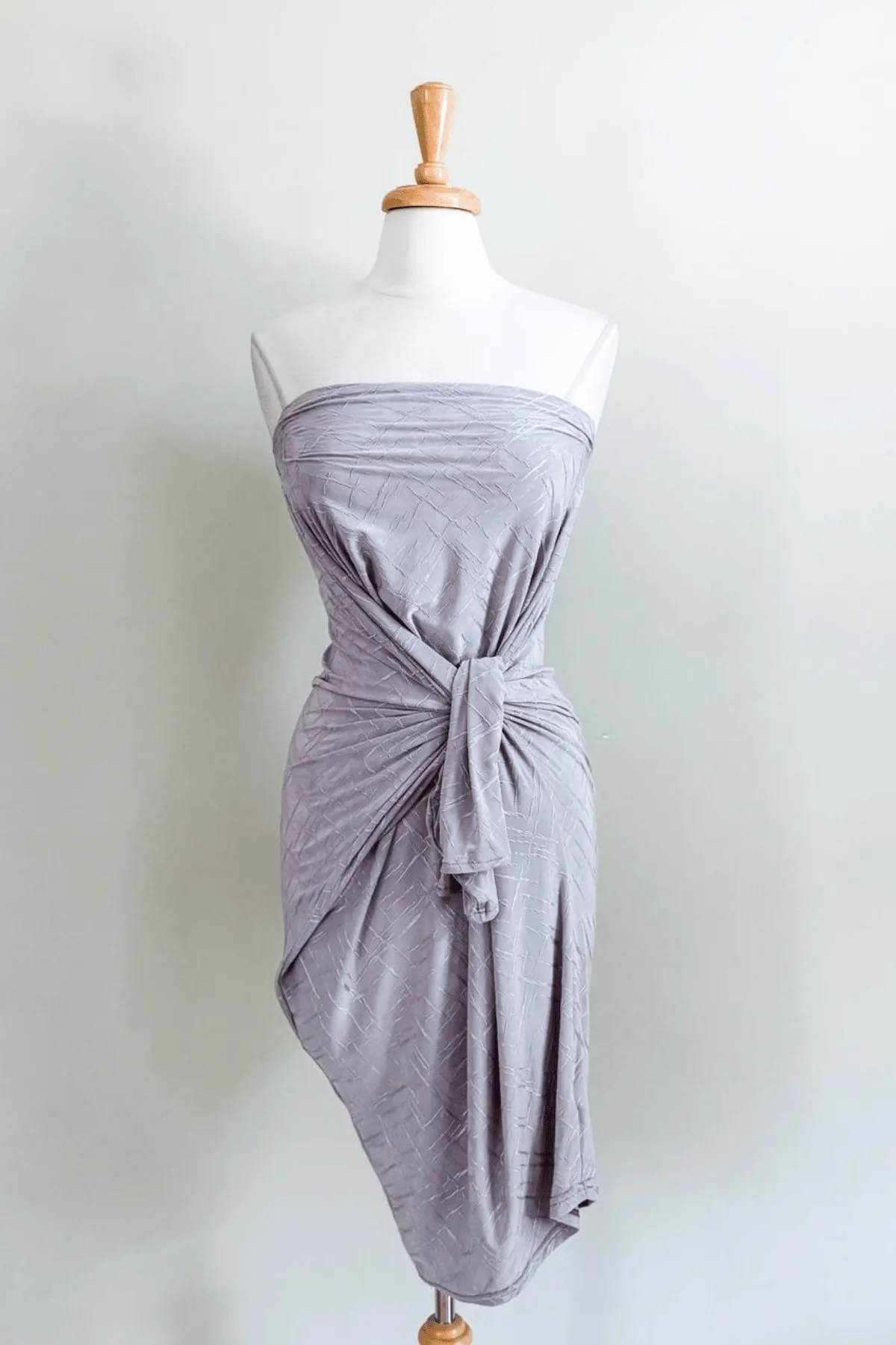 Origami Dress | Grey Jacquard