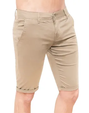 Pantaloni corti uomo Class beige estate jeans bermuda shorts Slim Fit