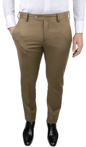 Pantaloni uomo Class Sartoriale cammello beige elegante formale cerimonia