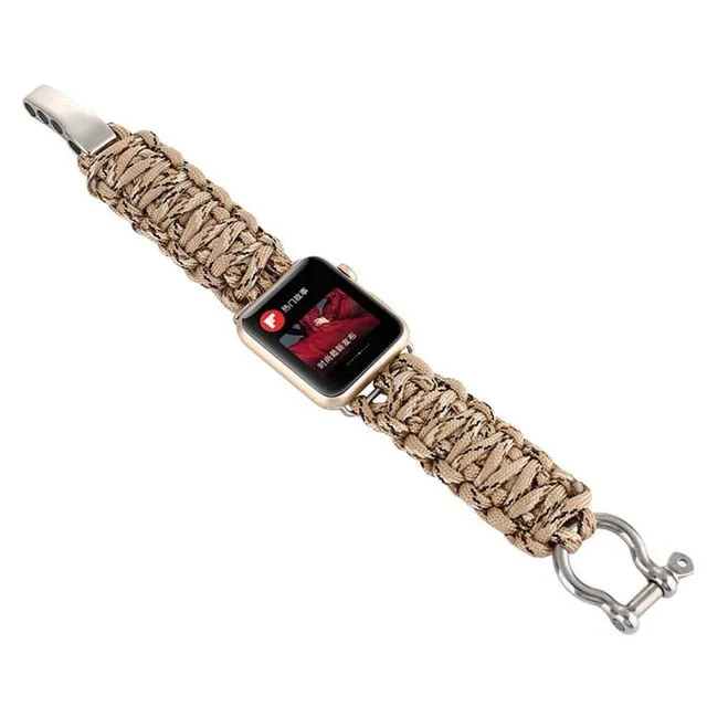 Paracord 550 Bolt Clasp Apple Watch Band for Series 3,4,5,6/ 38-44MM