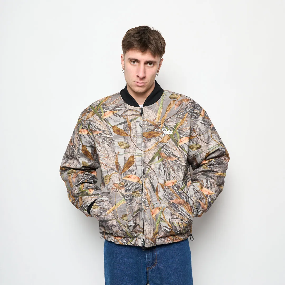 Patta - Nature Print Reversible Canvas Bomber Jacket (Multicolor)