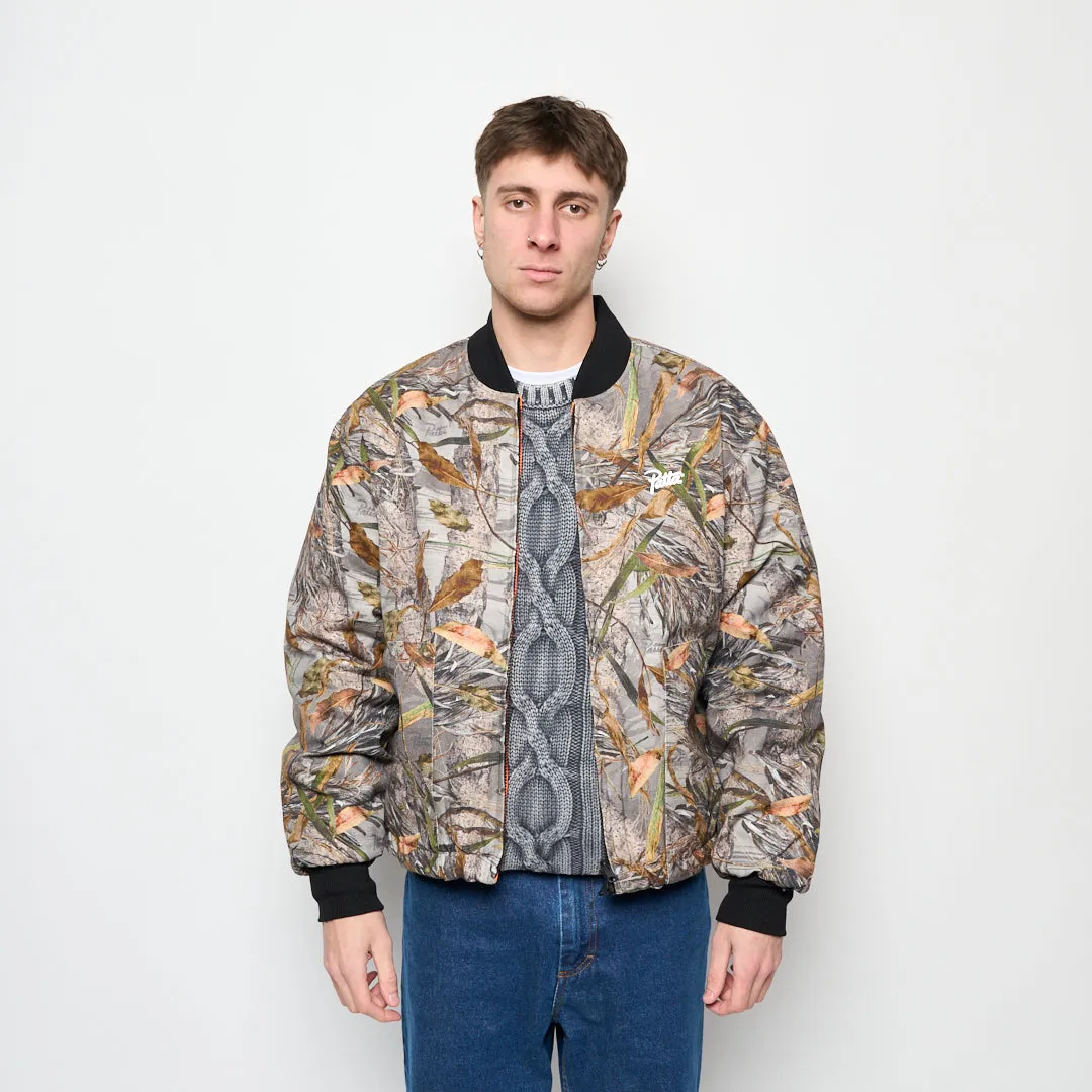 Patta - Nature Print Reversible Canvas Bomber Jacket (Multicolor)