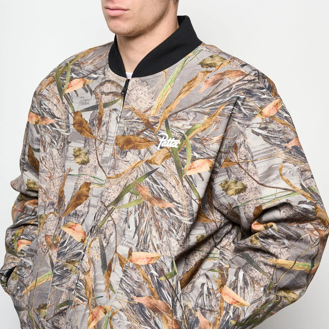 Patta - Nature Print Reversible Canvas Bomber Jacket (Multicolor)