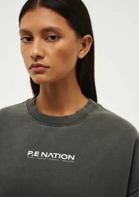 PE NATION - Purpose Sweat - Washed Gunmetal