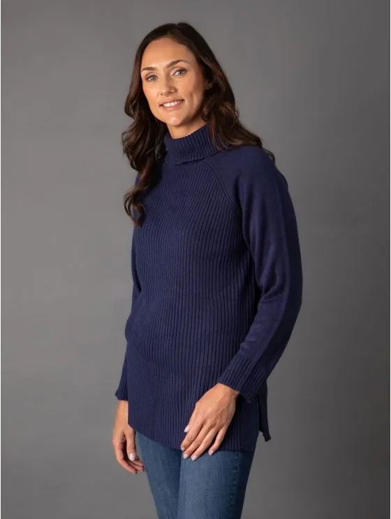 Petri Ribbed Jumper in Denim Blue