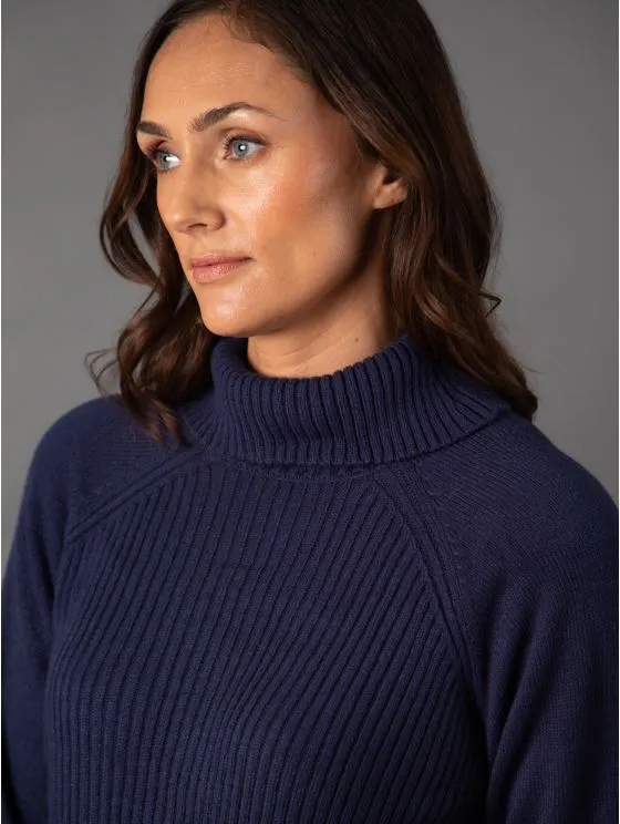 Petri Ribbed Jumper in Denim Blue