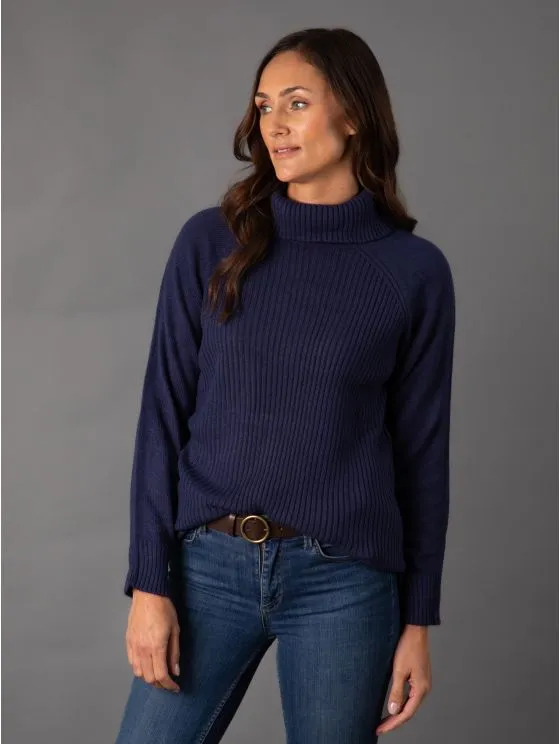 Petri Ribbed Jumper in Denim Blue