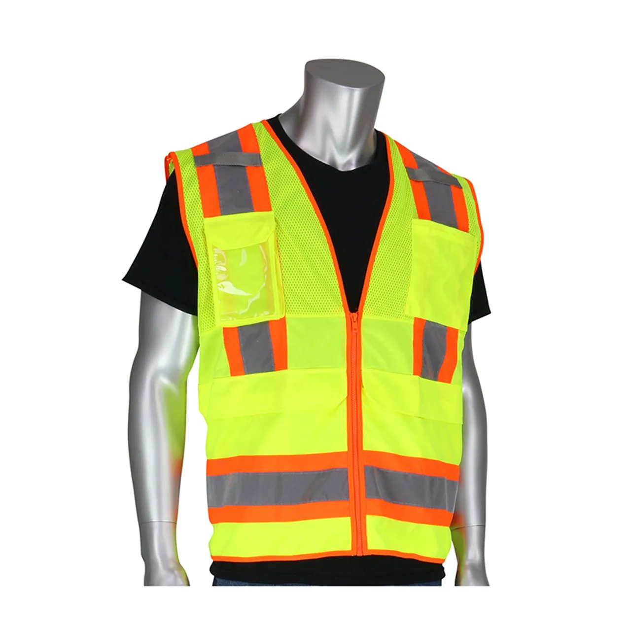 PIP Class 2 Hi Vis Two-Tone 10 Pocket Surveyors Vest 302-0700