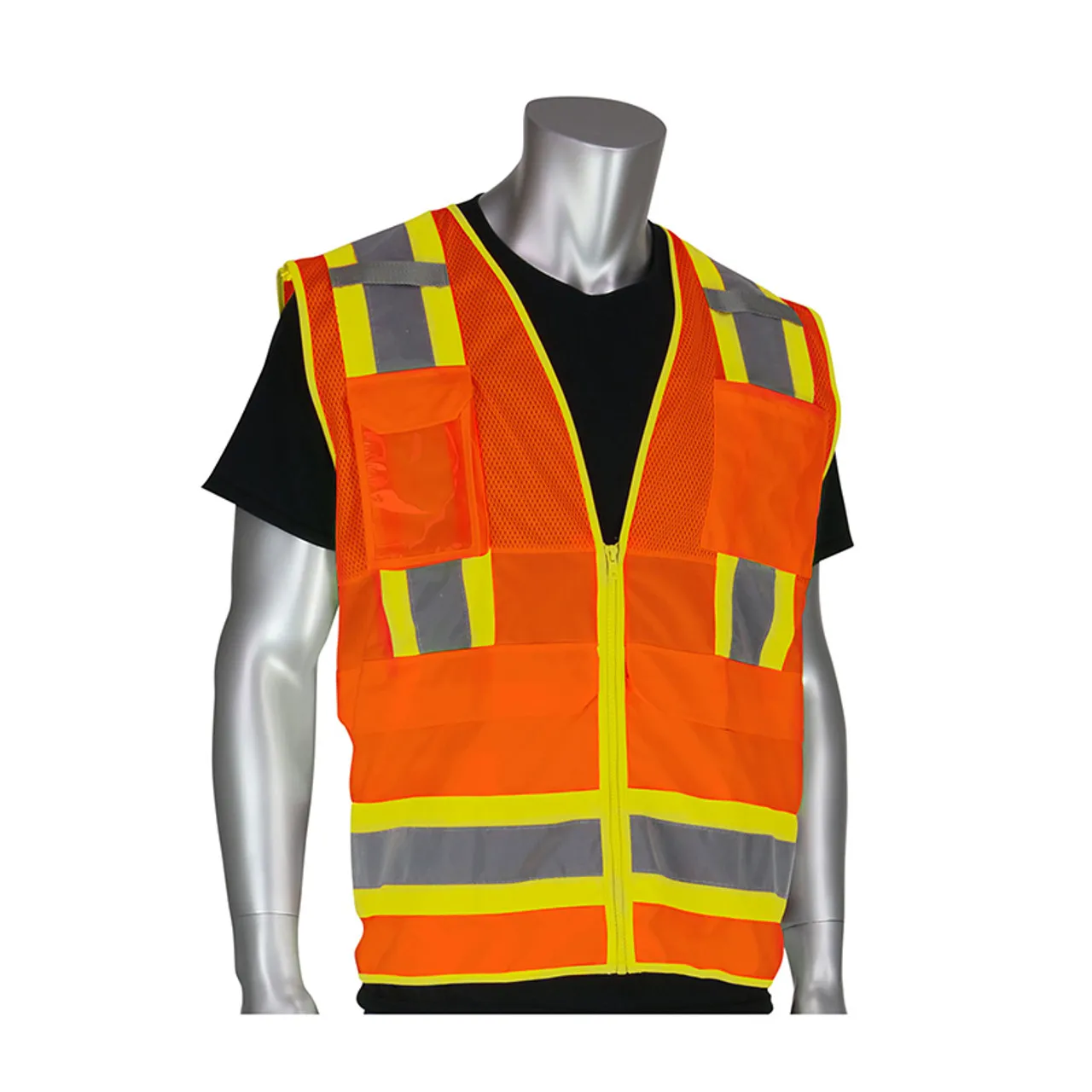 PIP Class 2 Hi Vis Two-Tone 10 Pocket Surveyors Vest 302-0700