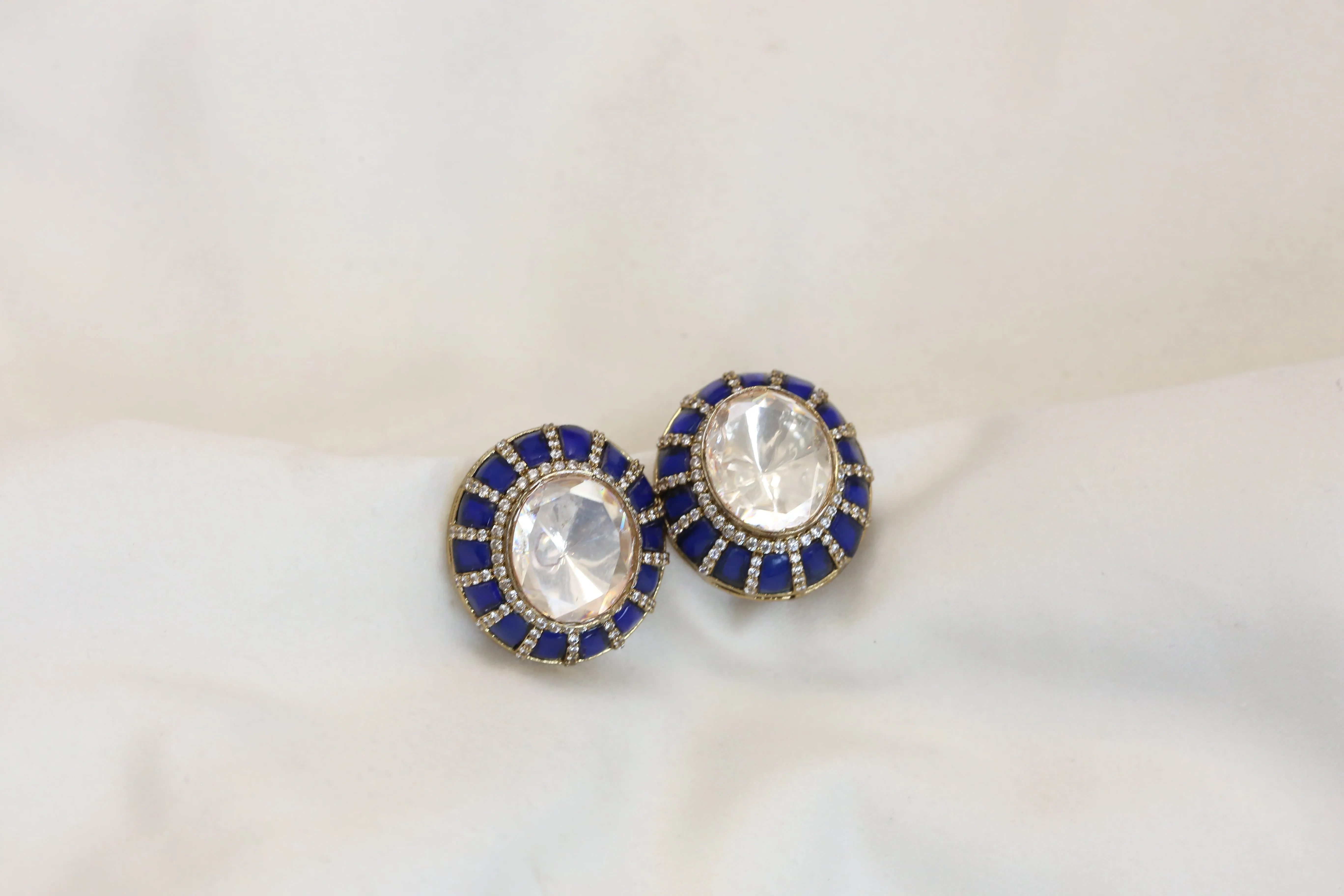 Premium Kundan & Real Moissanite Studs