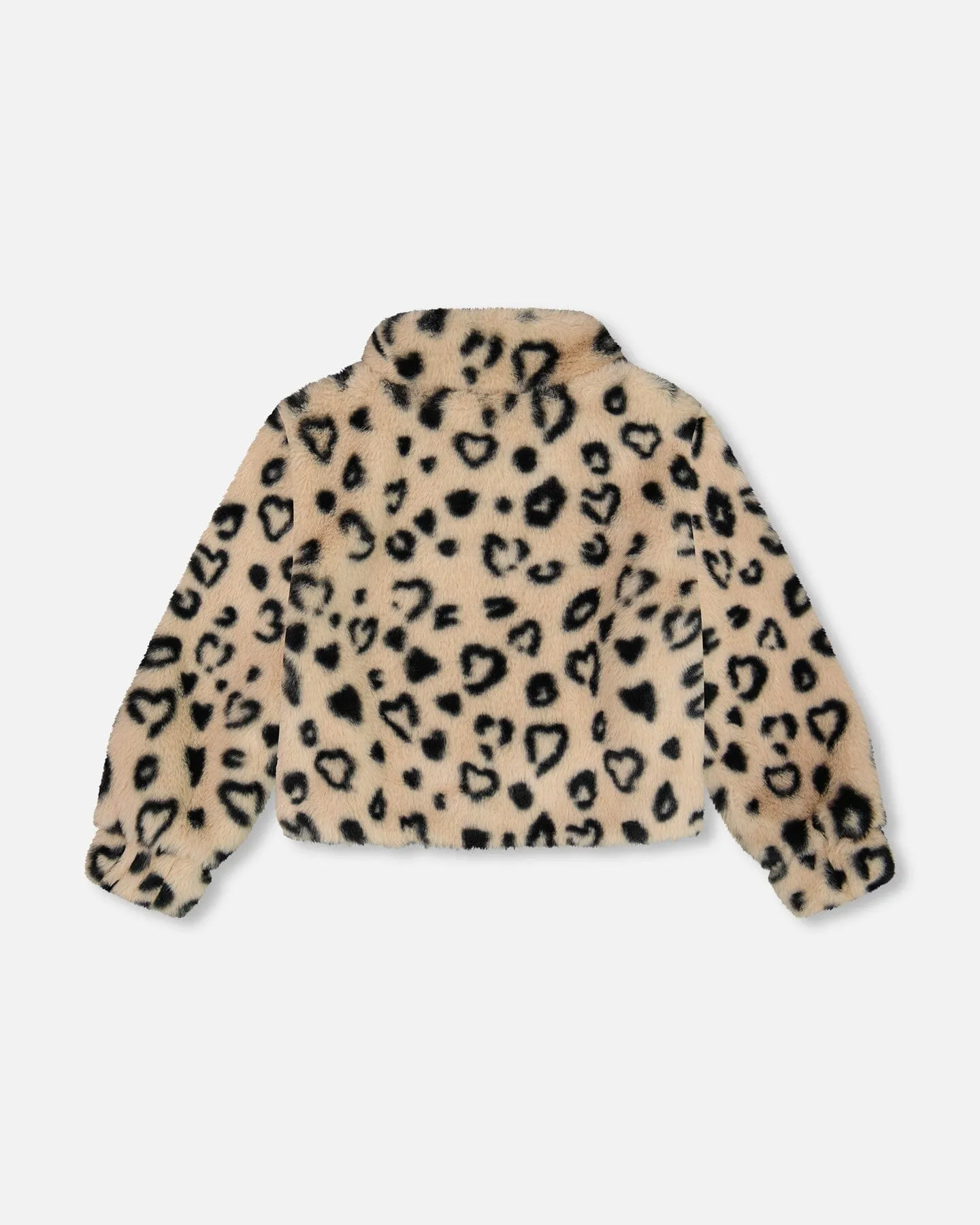 Printed Faux Fur Jacket Leopard