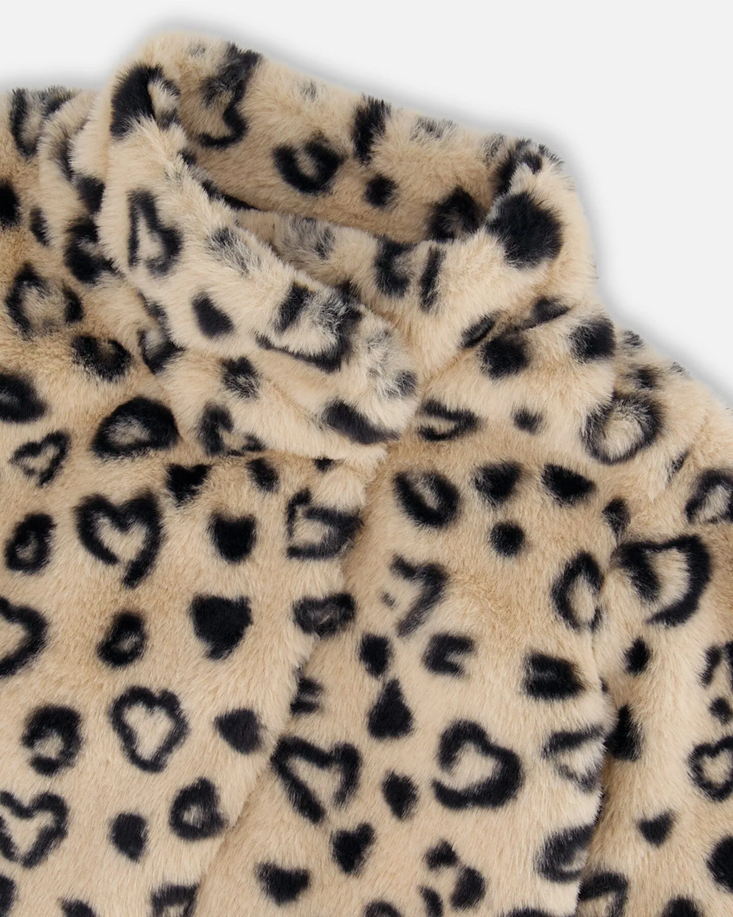 Printed Faux Fur Jacket Leopard