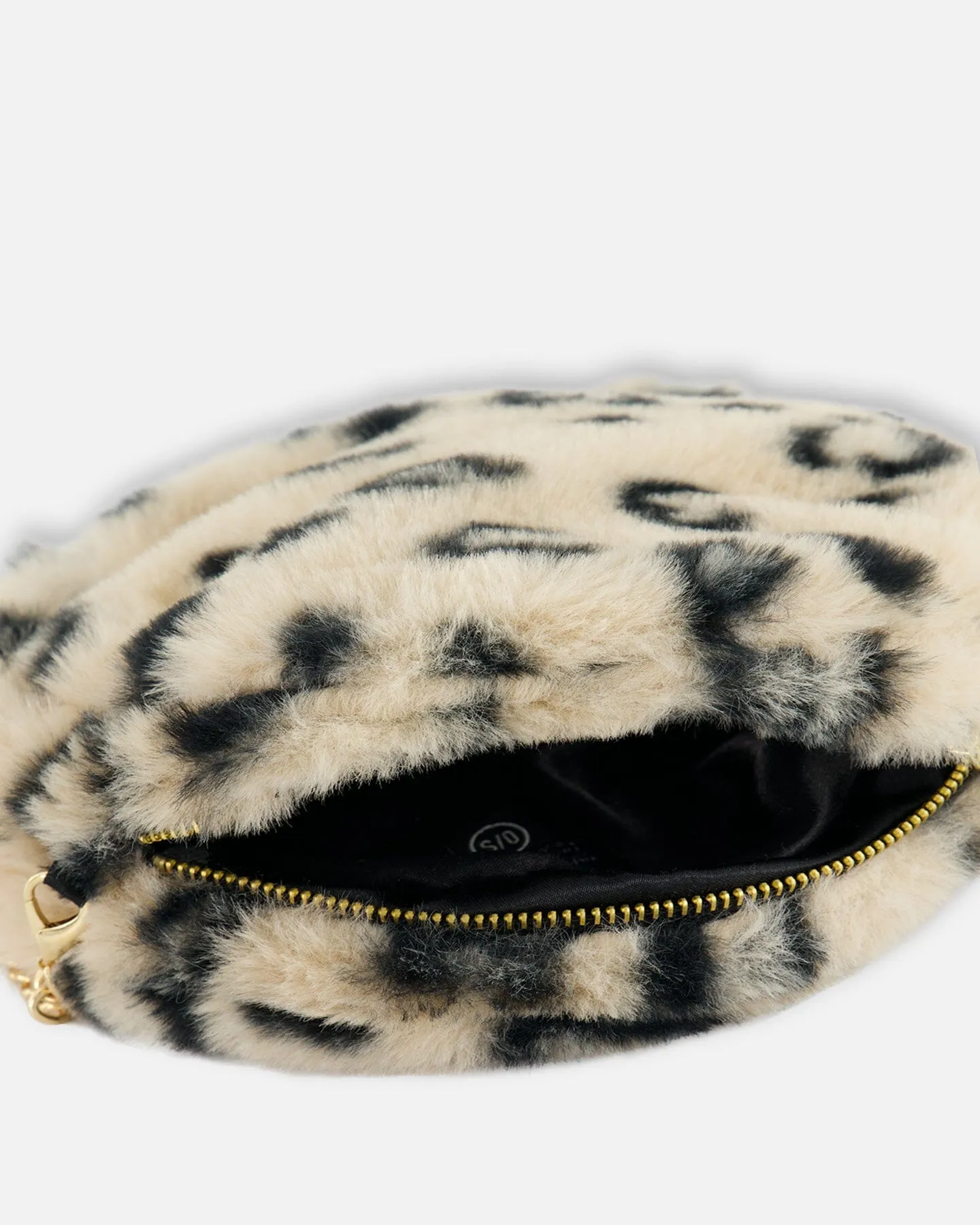 Printed Leopard Faux Fur Shoulder Bag