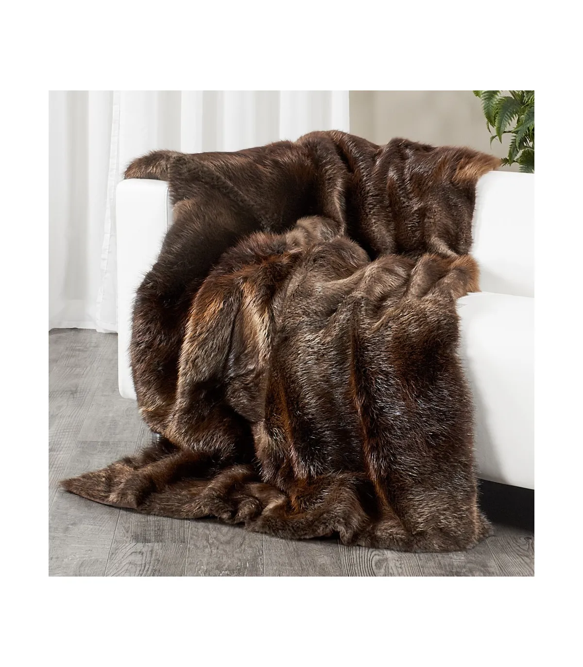 Real Beaver Fur Blanket for Luxurious Home Decor at FurSource.com