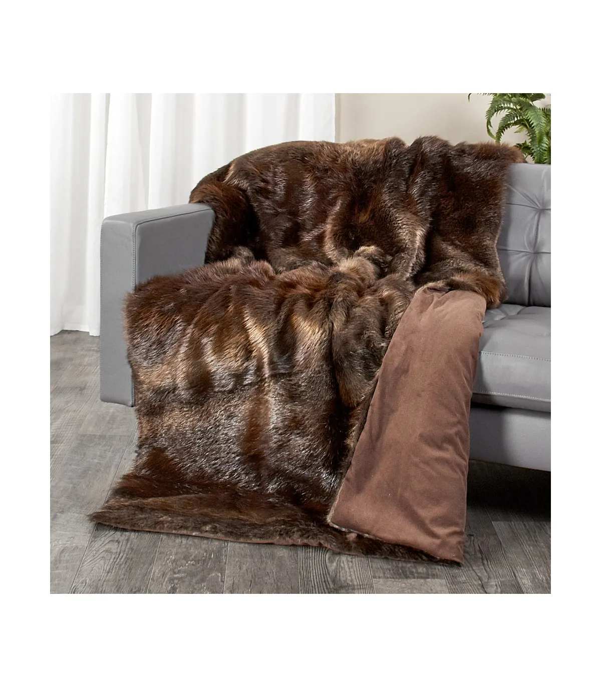 Real Beaver Fur Blanket for Luxurious Home Decor at FurSource.com