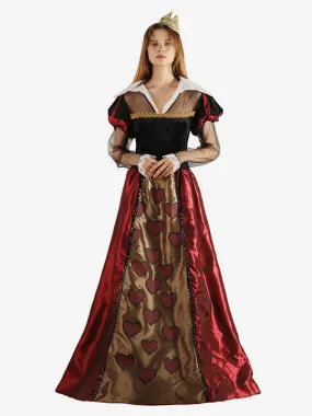 Red  Retro Tudor Dress Costumes  Women's Polyester Dress Dress Retro Marie Antoinette Costume Party Prom Dress