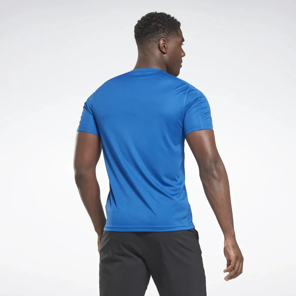 REEBOK MEN'S TRAINING TECH BLUE TEE