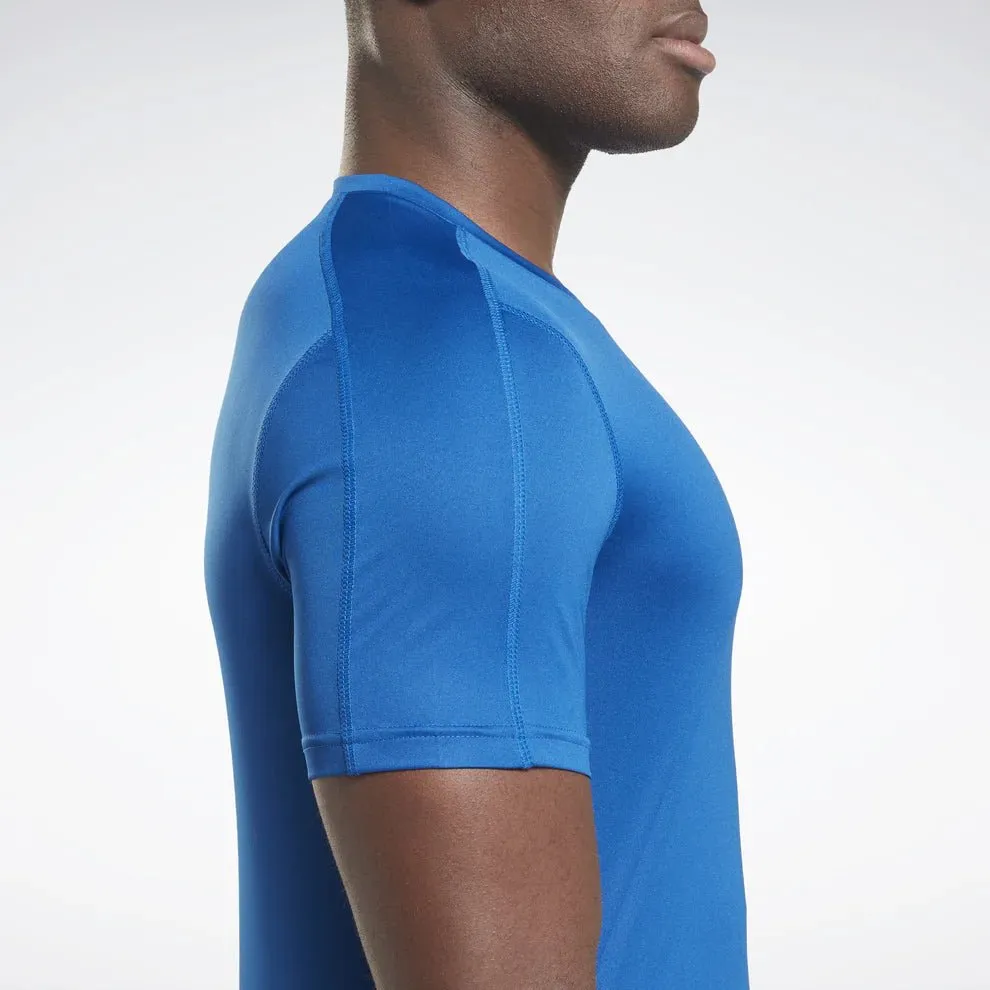 REEBOK MEN'S TRAINING TECH BLUE TEE