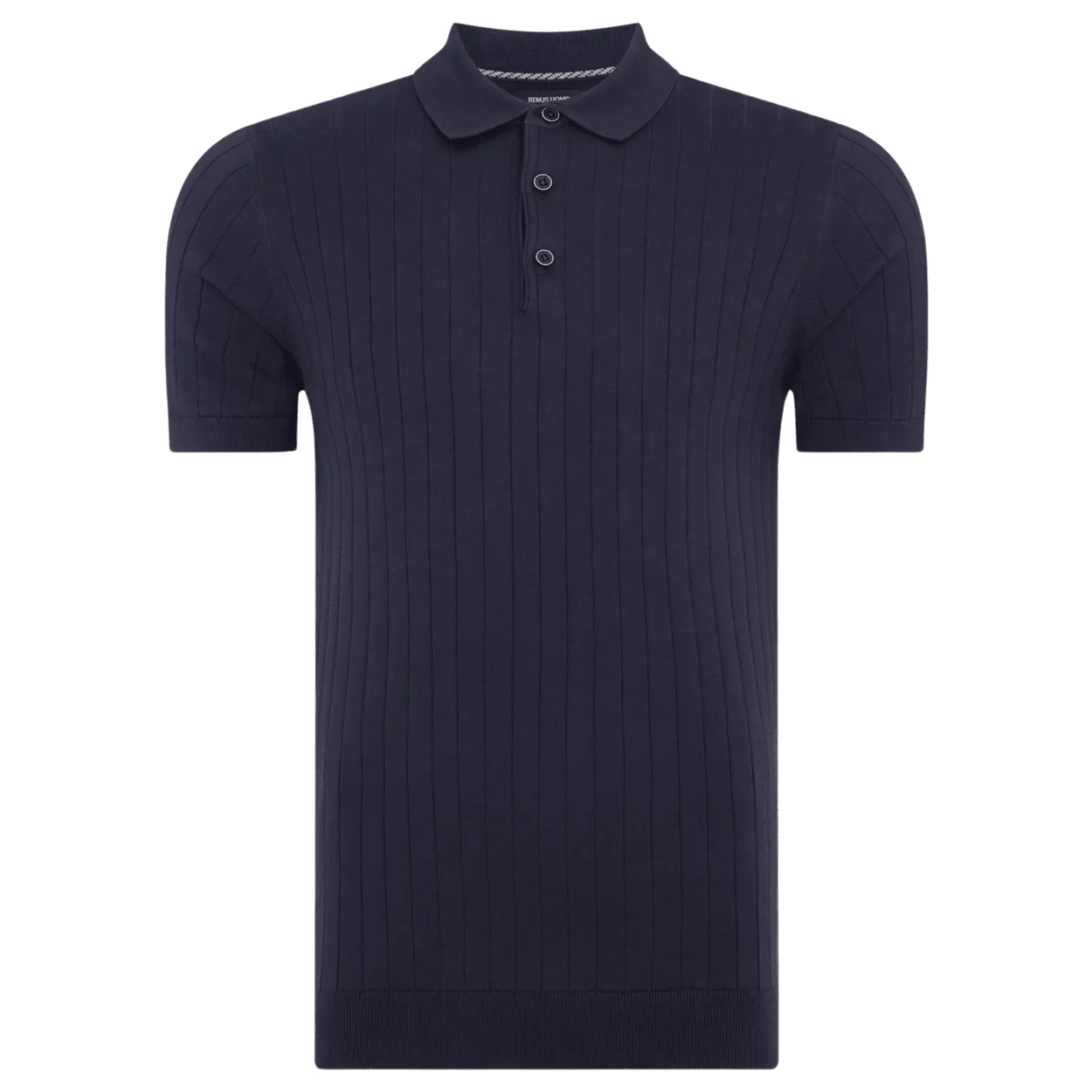 Remus Uomo Knitted Ribbed Polo Shirt