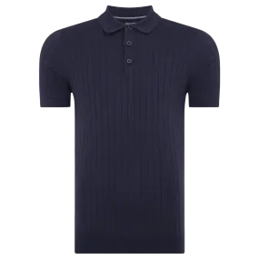 Remus Uomo Knitted Ribbed Polo Shirt