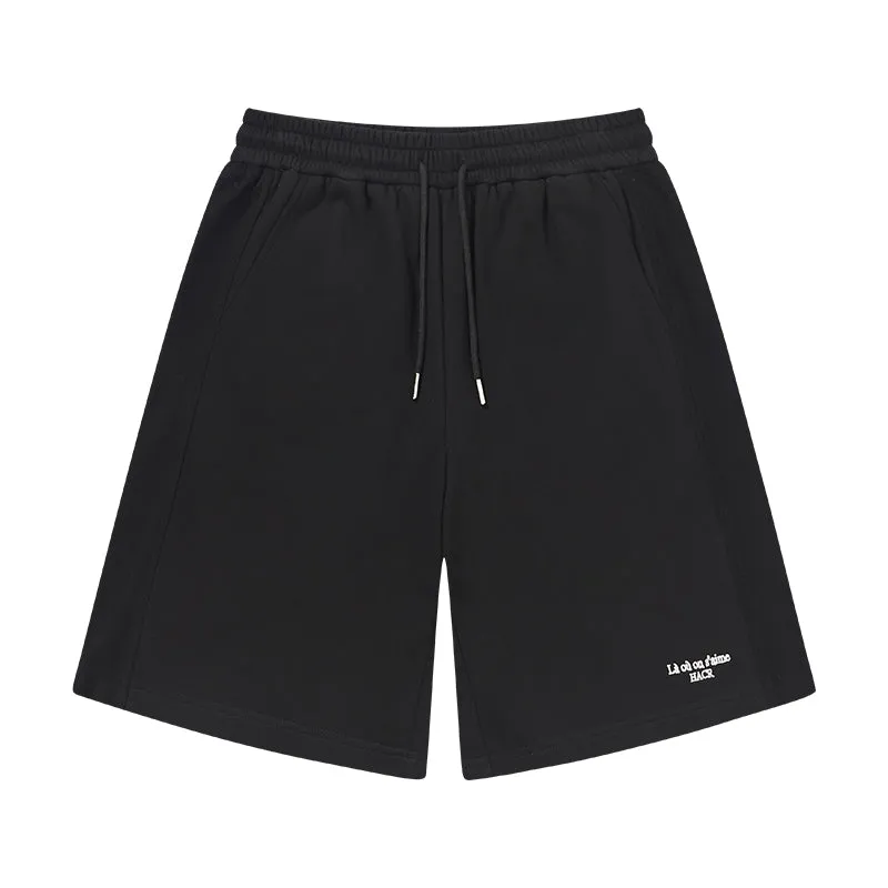 Retro Frayed Knit Sports Shorts