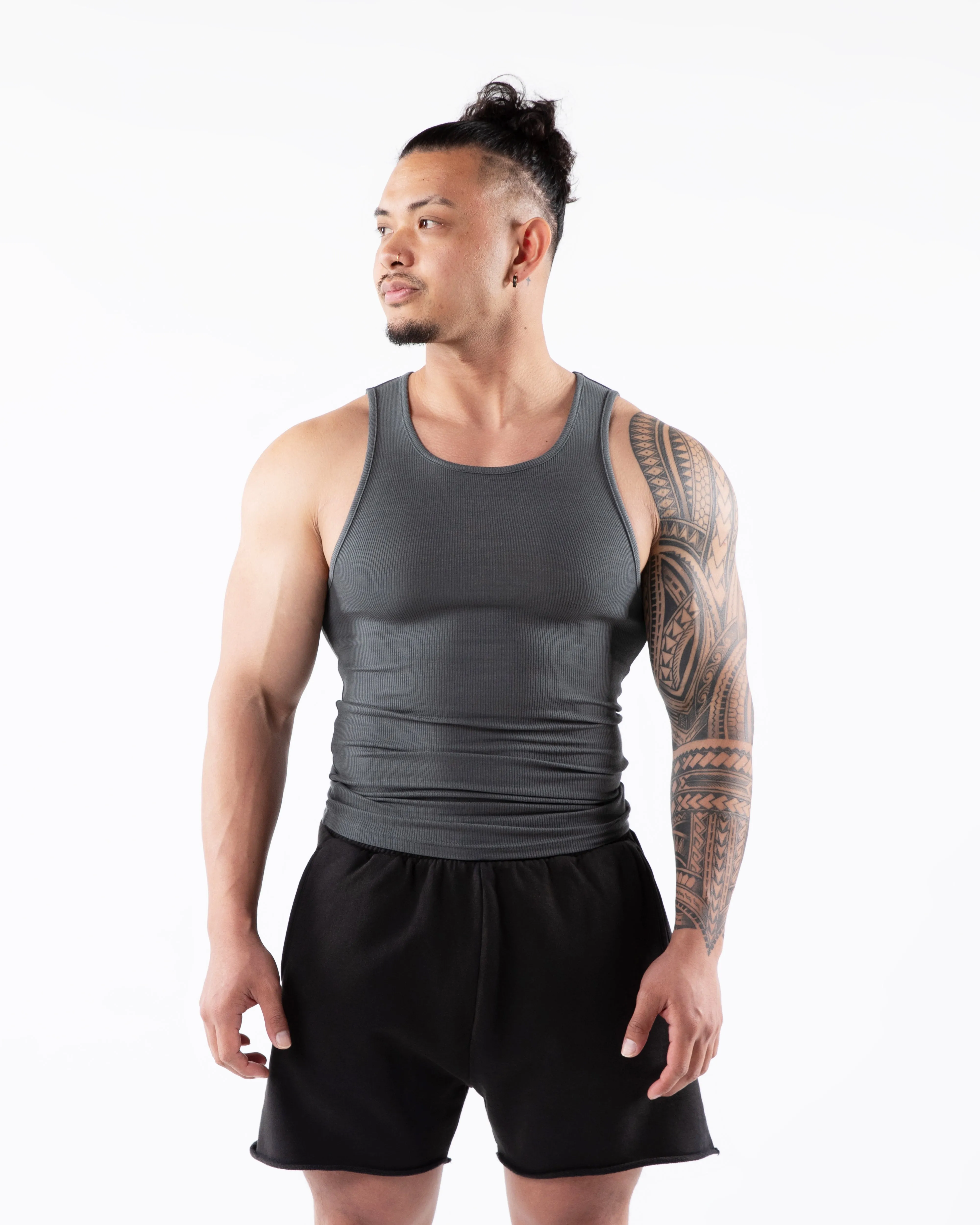 Ribbed Tank 2pk - Astro Grey