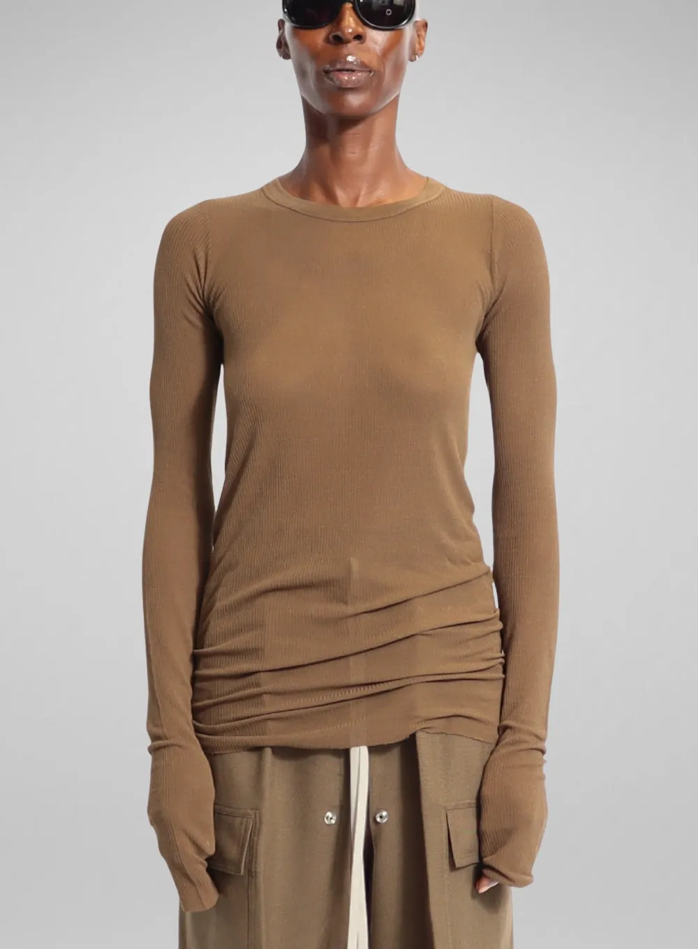 RICK OWENS | Ribbed Long Sleeve Tee