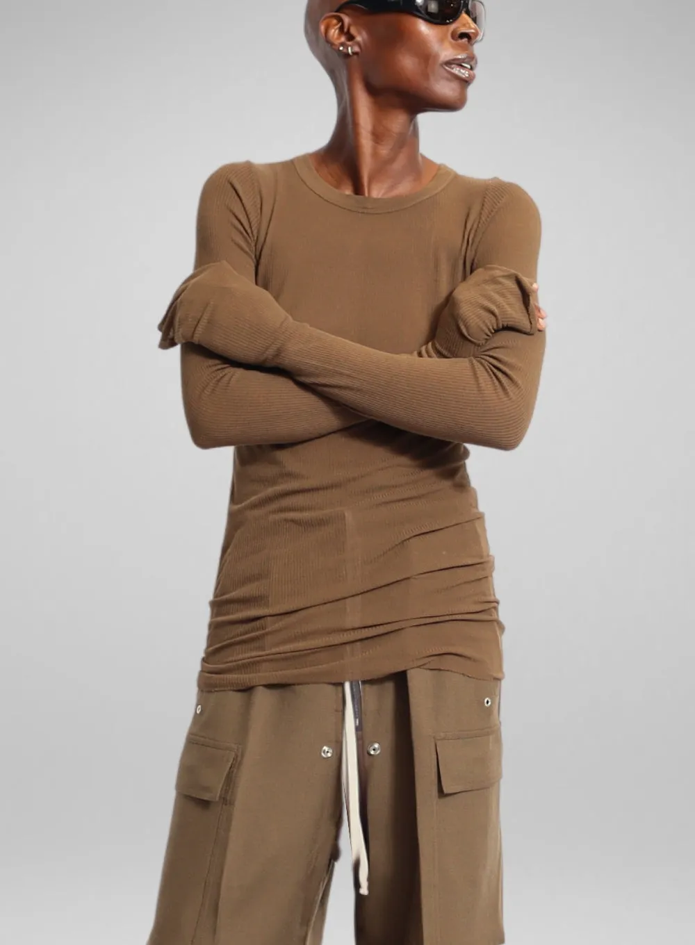 RICK OWENS | Ribbed Long Sleeve Tee