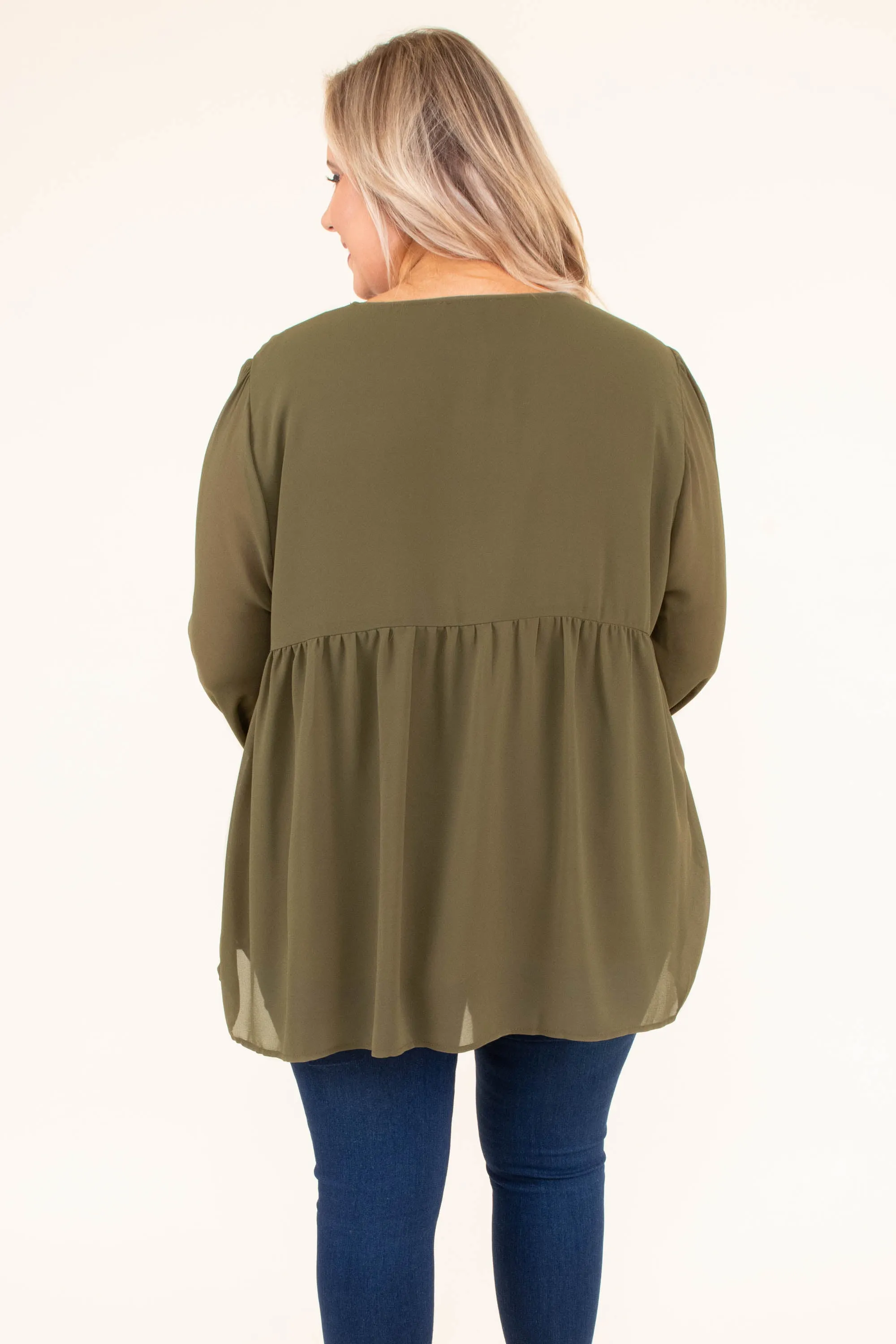 Rome Romance Top, Olive