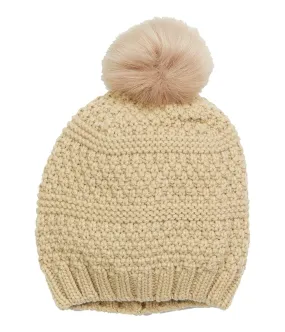 San Diego Hat Company Knit Beanie w/ Faux Fur Pom