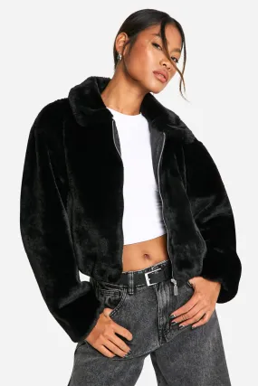 Short Faux Fur Jacket