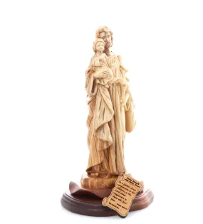 St. Joseph Carved Statue from Holy Land Olive Wood, 11