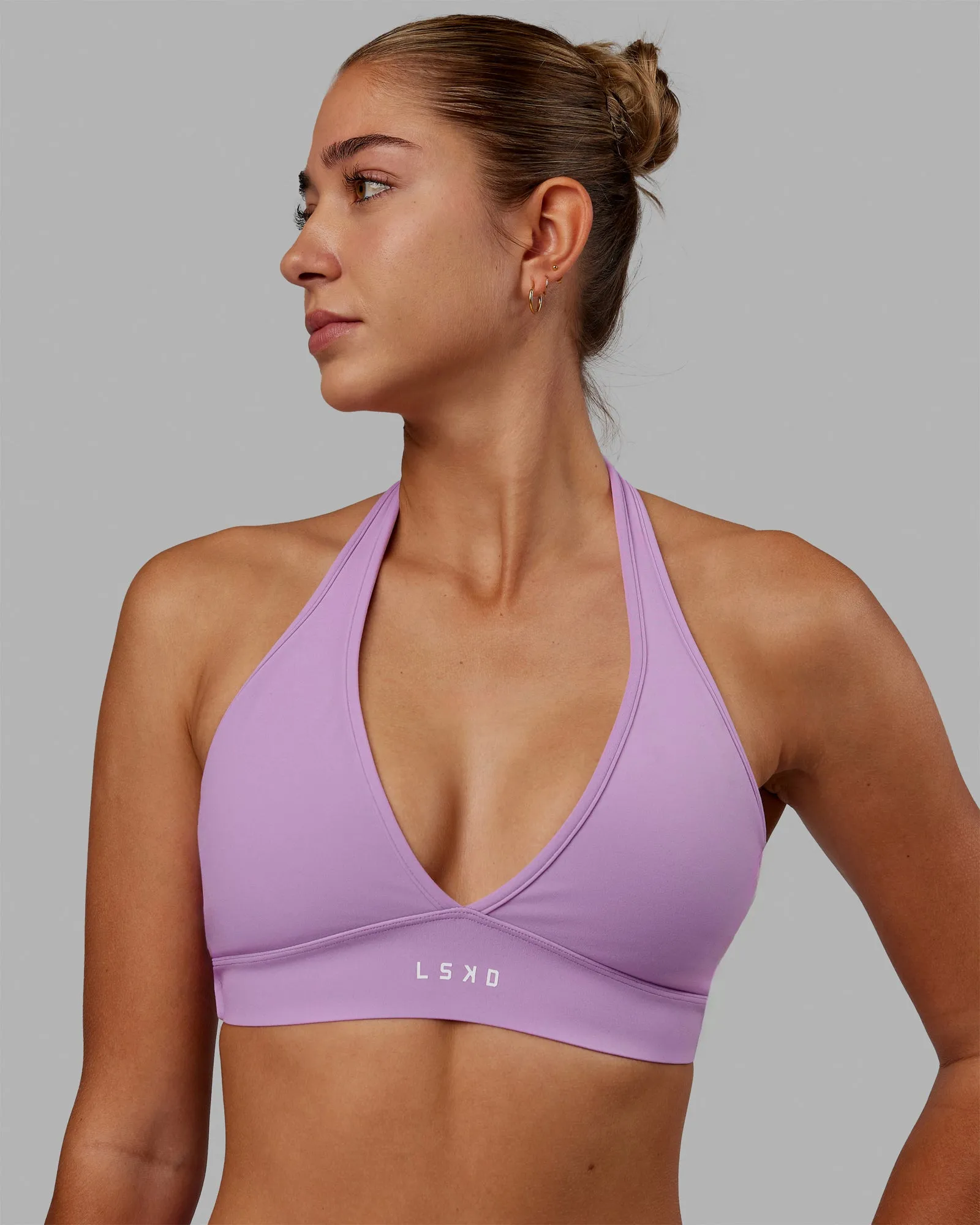 Stamina Halter Sports Bra - Light Violet