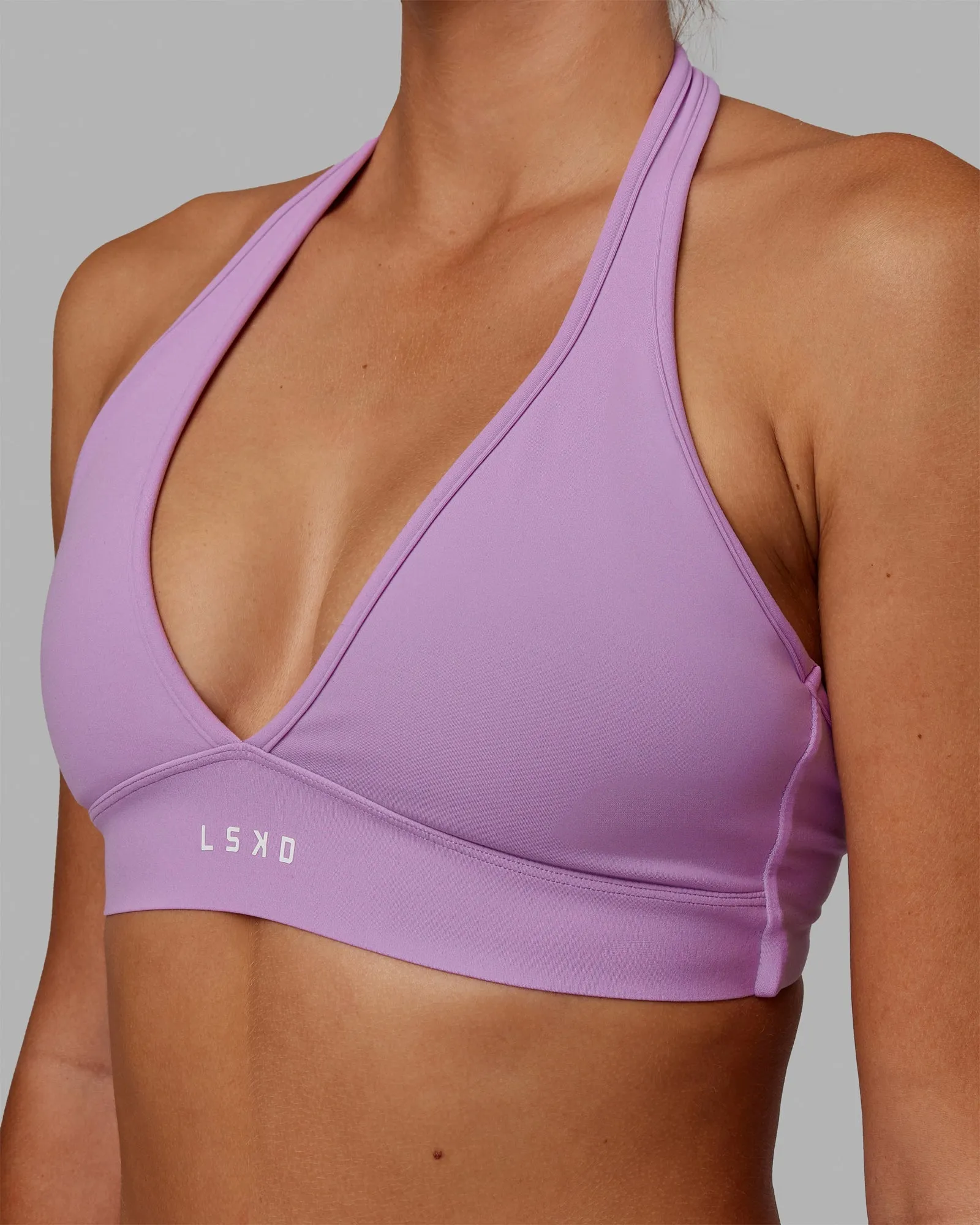 Stamina Halter Sports Bra - Light Violet