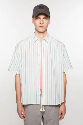 Stripe button-up shirt--Unisex-