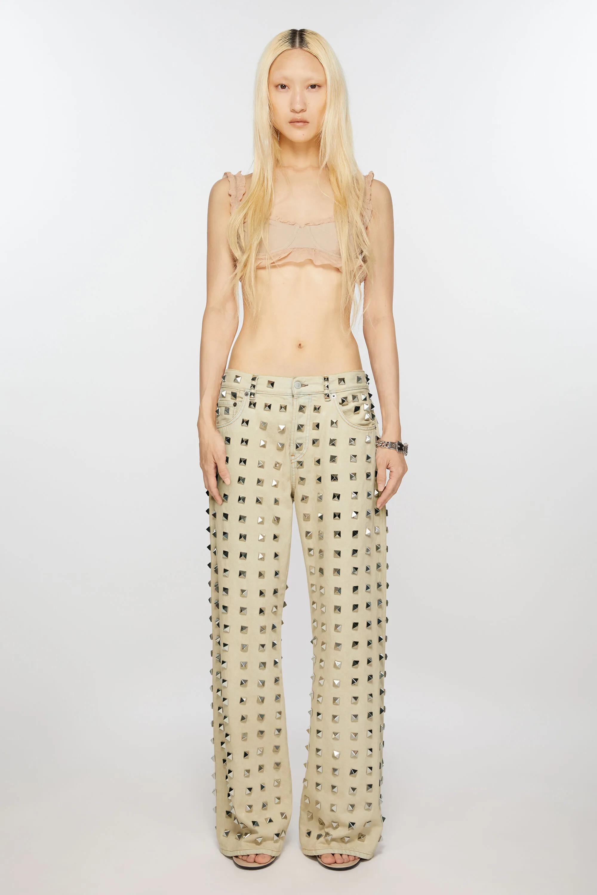 Studded jeans - Loose fit--Runway Show-