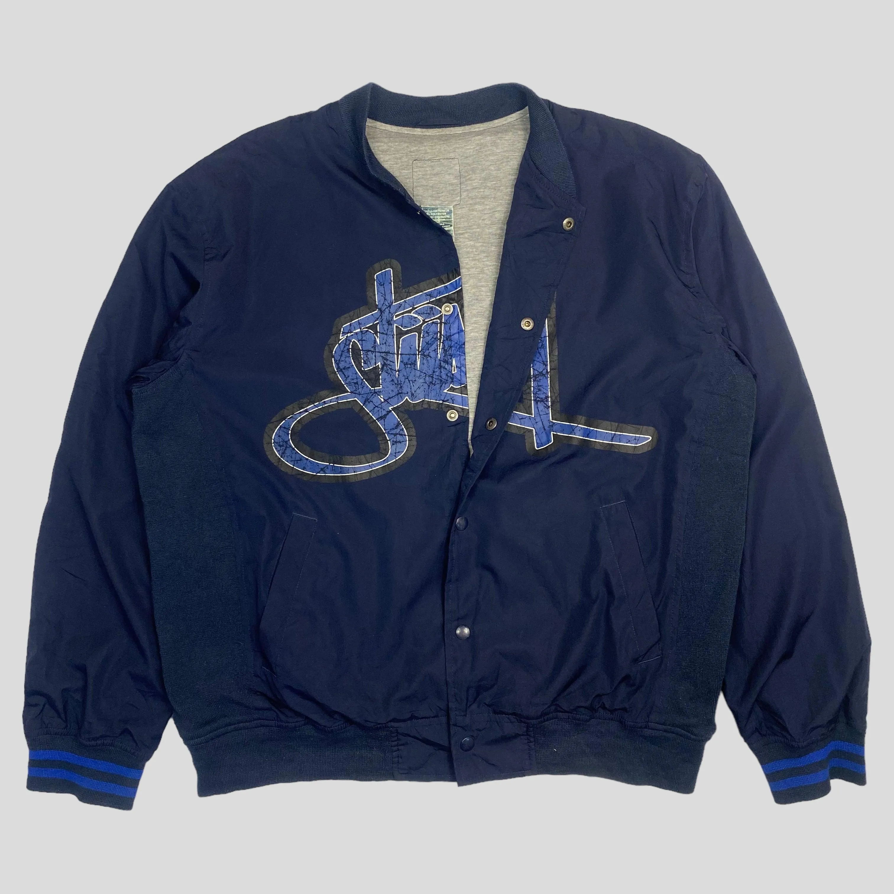 Stussy 90’s Nylon Script Varsity Bomber - L/XL