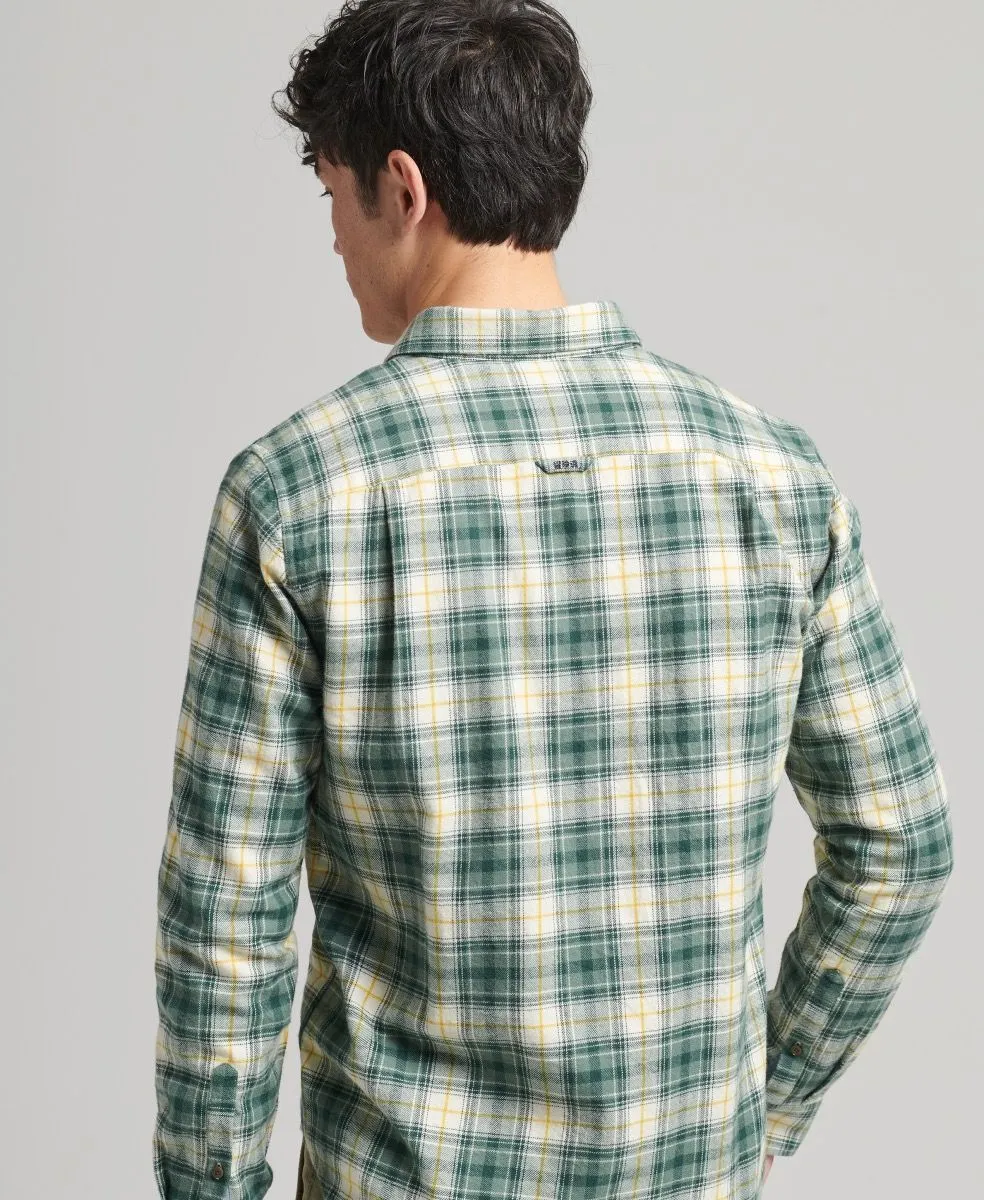 Superdry Vintage Embroided Lumberjack Check Shirt Cedar Olive