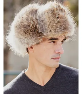 The Coyote Fur Russian Trooper Hat for Men: FurHatWorld.com