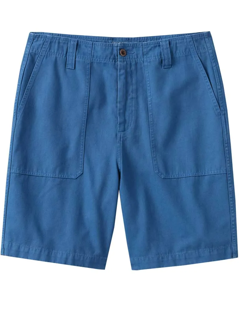 Toast Garment Dyed Cotton Canvas Shorts Flask Blue