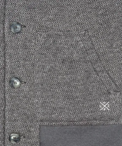 Triumph Herringbone Button Up Sweat