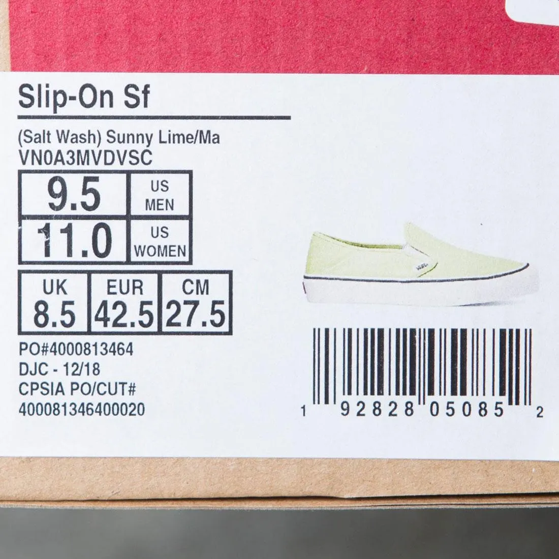 Vans Men Slip-On SF - Salt Wash (green / sunny lime)