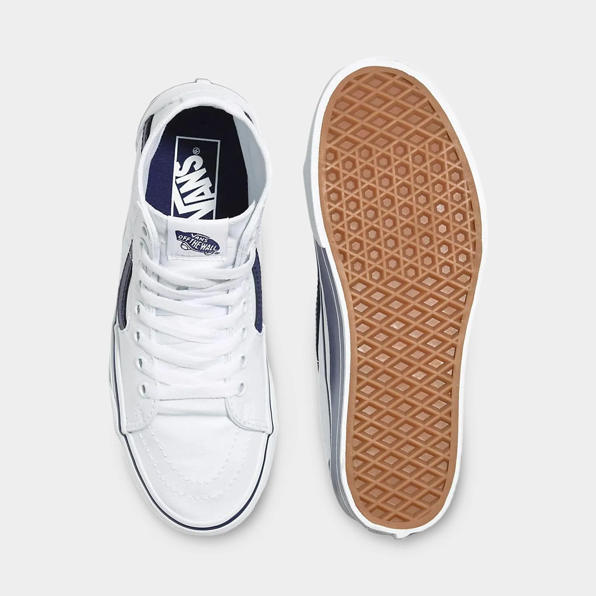 Vans Women's SK8-Hi Tapered Stackform Sport Stripes Navy / True White