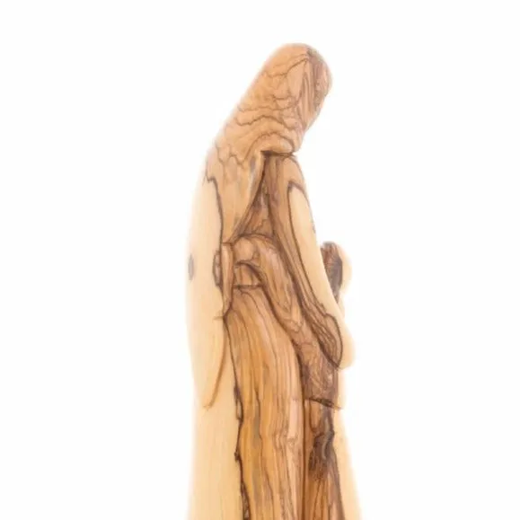 Virgin Mary Hugging Her Son Jesus (Abstract), 11 Carved from the Holy Land Olive Wood