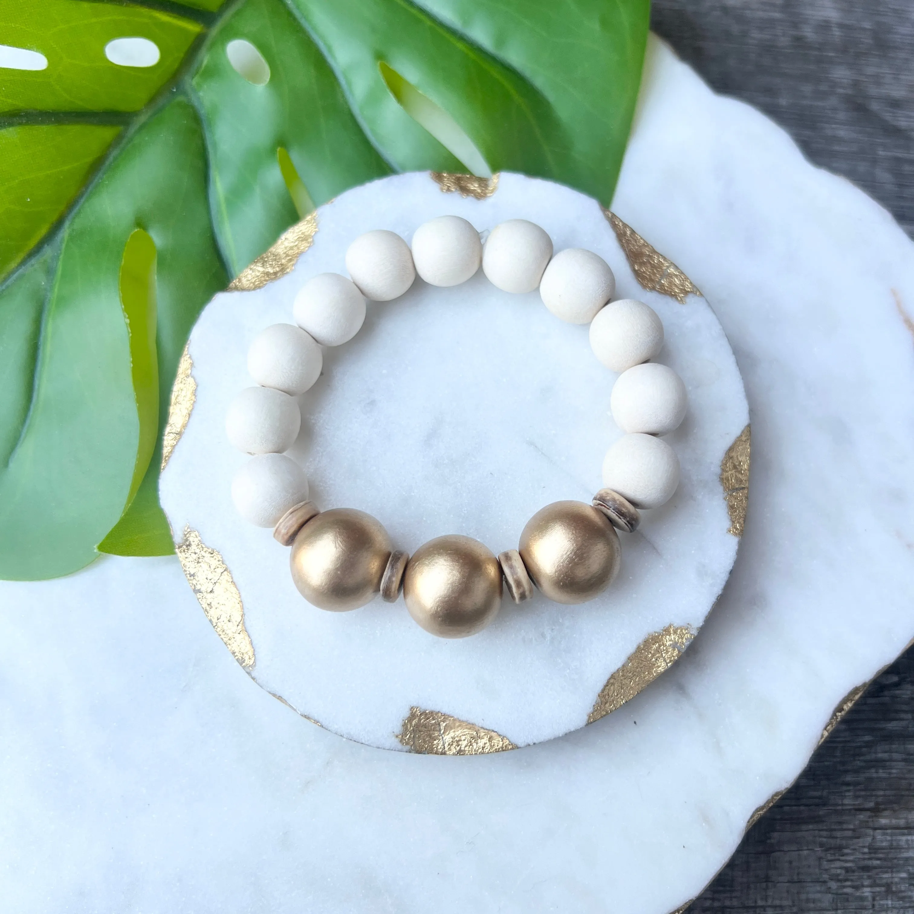 White + Gold Bracelet